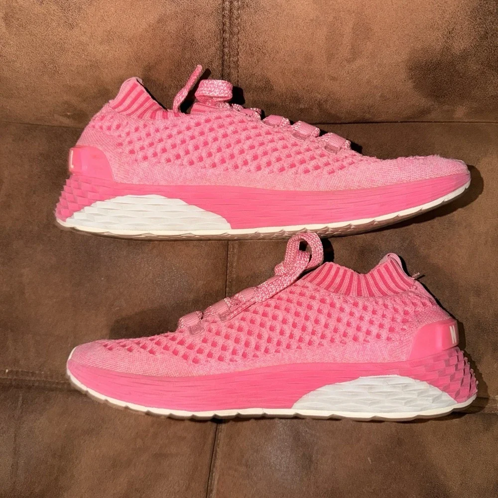 Nobull Allday Diamond Knit Unisex M9.5/W11 Running Shoes fuchsia Pink Sneakers